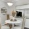 a kitchen with a dining table
