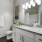 a bathroom with a marble countertop